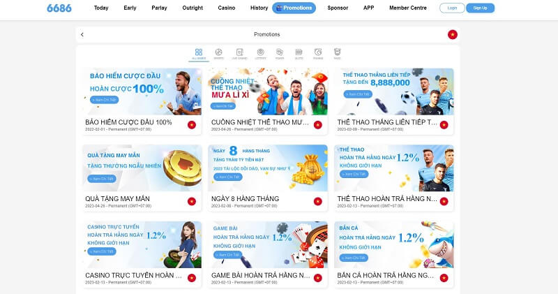 Tổng hợp các khuyến mãi tại 6686