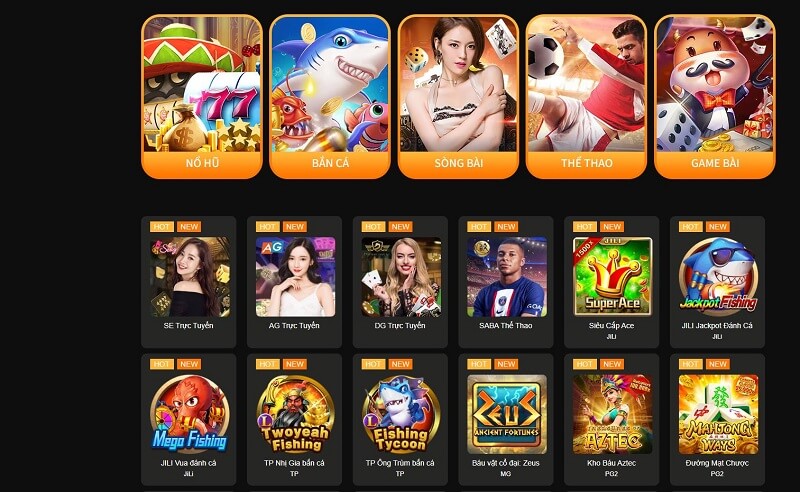 Hệ thống game hấp dẫn tại i9bet