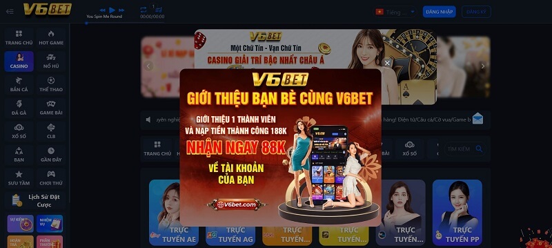 Tổng hợp các chương trình khuyến mãi đặc sắc của nhà cái V6bet 