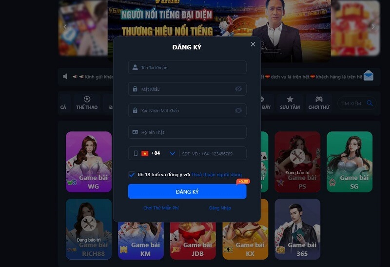 Hướng dẫn đăng ký tài khoản V6bet nhanh chóng