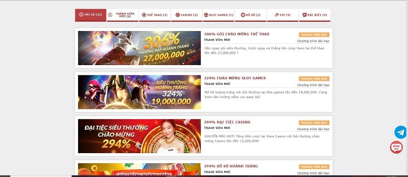 Cập nhật chương trình khuyến mãi hấp dẫn